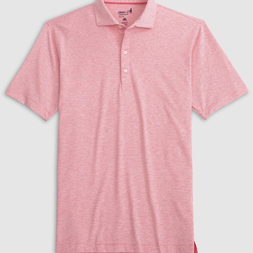 johnnie-O Lyndonn Striped Jersey Performance Polo
